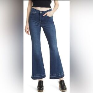 Frame Le Easy Flare Release Hem Jeans Thunderstorm Dark‎ Wash High-Waist 31x30